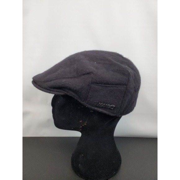 Manias Newsboy Cabbie Flat Hat Cap‎ Men's Size Large Black Timberland Wool-Blend - Picture 3 of 12